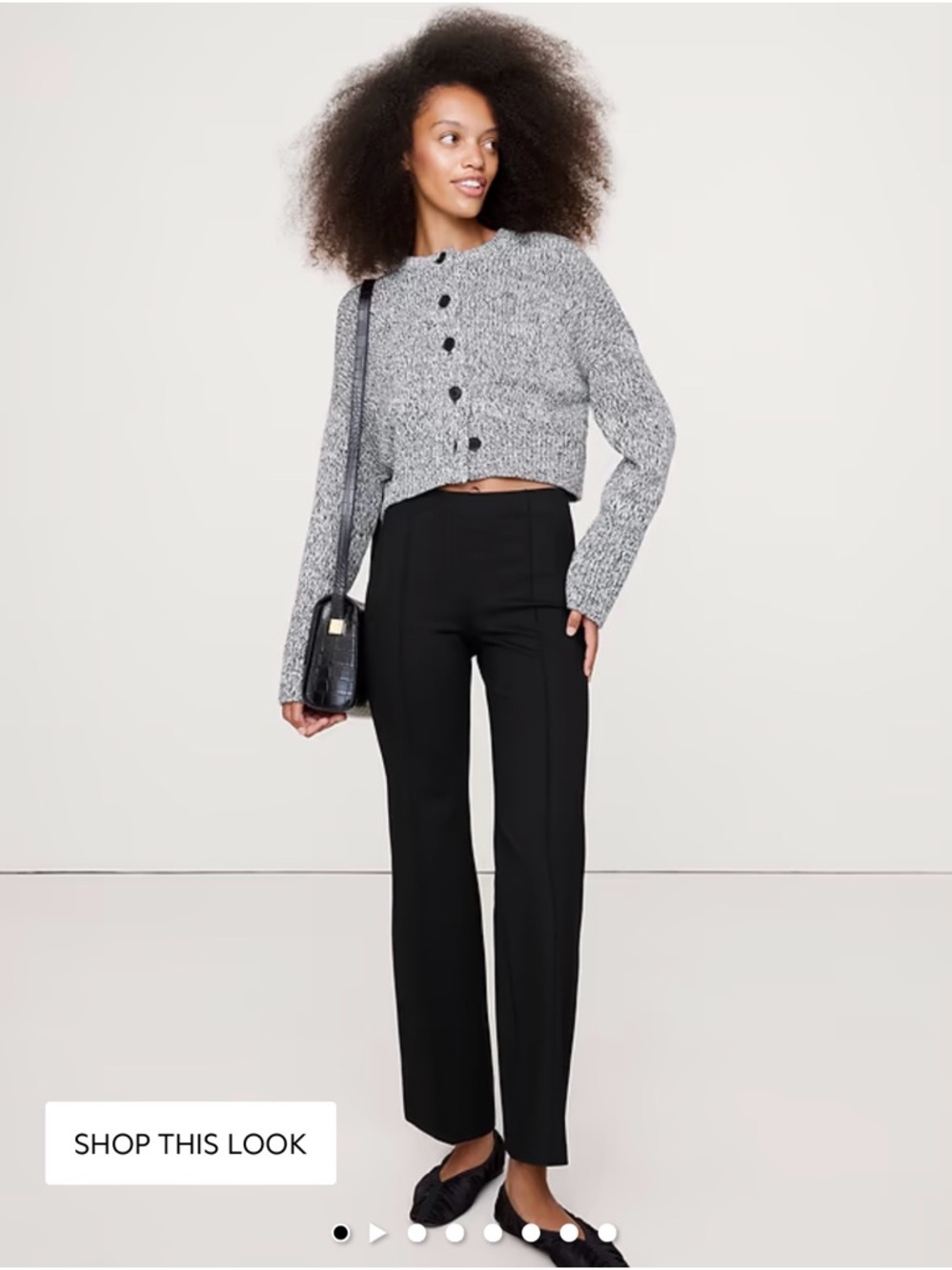 Banana Republic Black Crop Flare Everywhere Ponte Pull-on Pants